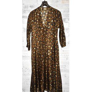 BELLEROSE Made In Italy Silk Leopard Dress Vintage Tunic Style Size 0